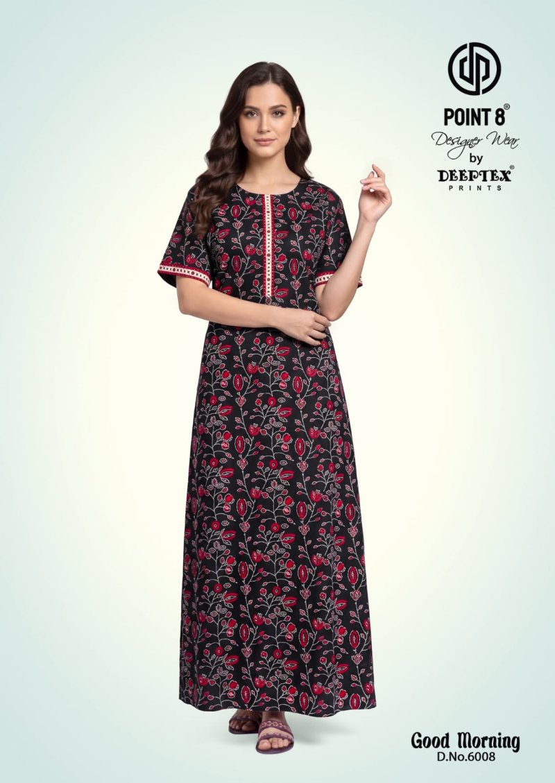 Good Morning Vol 6 By Deeptex Cotton Printed Nighty Gown 